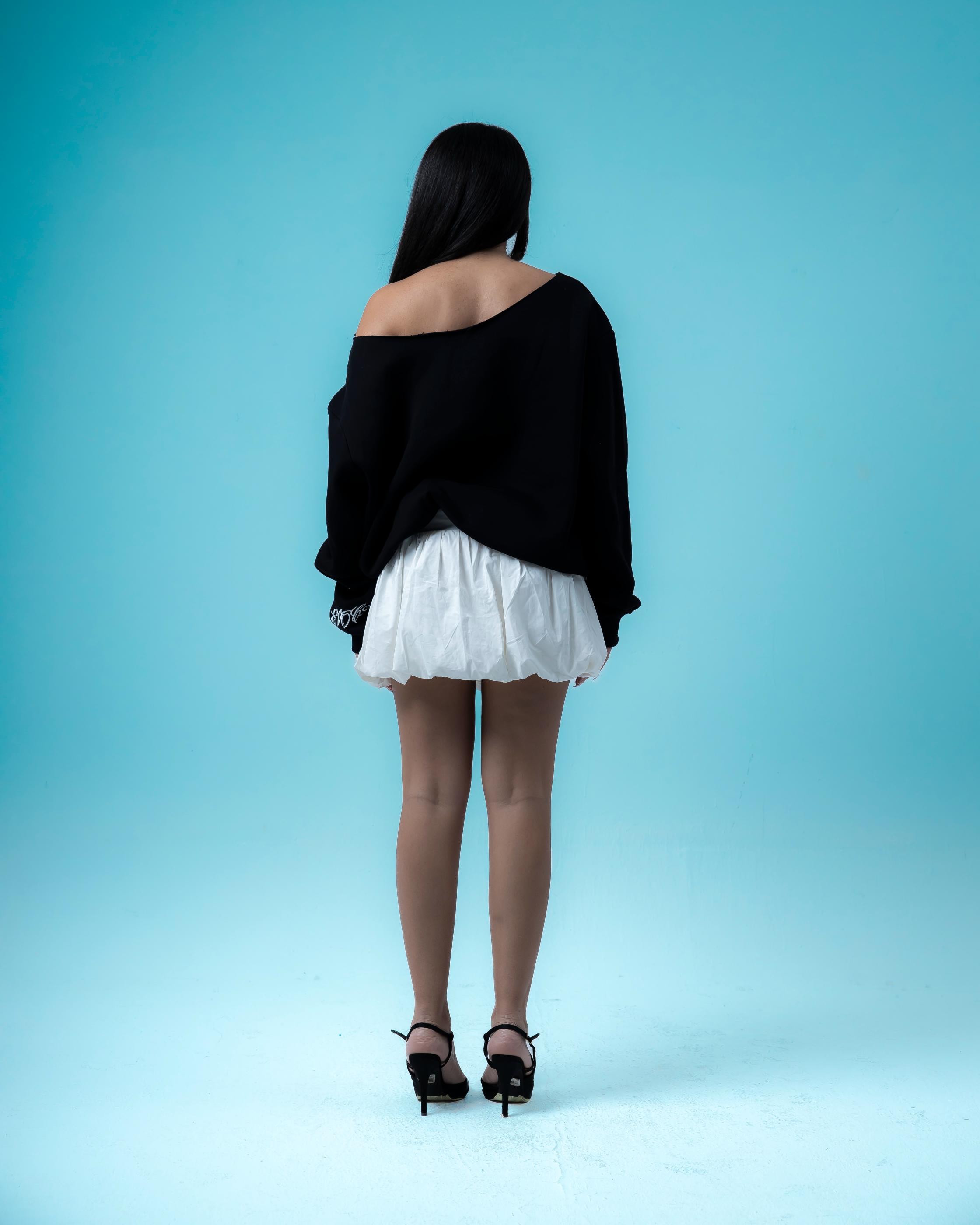 "OFF-SHOULDER" Black Sweater