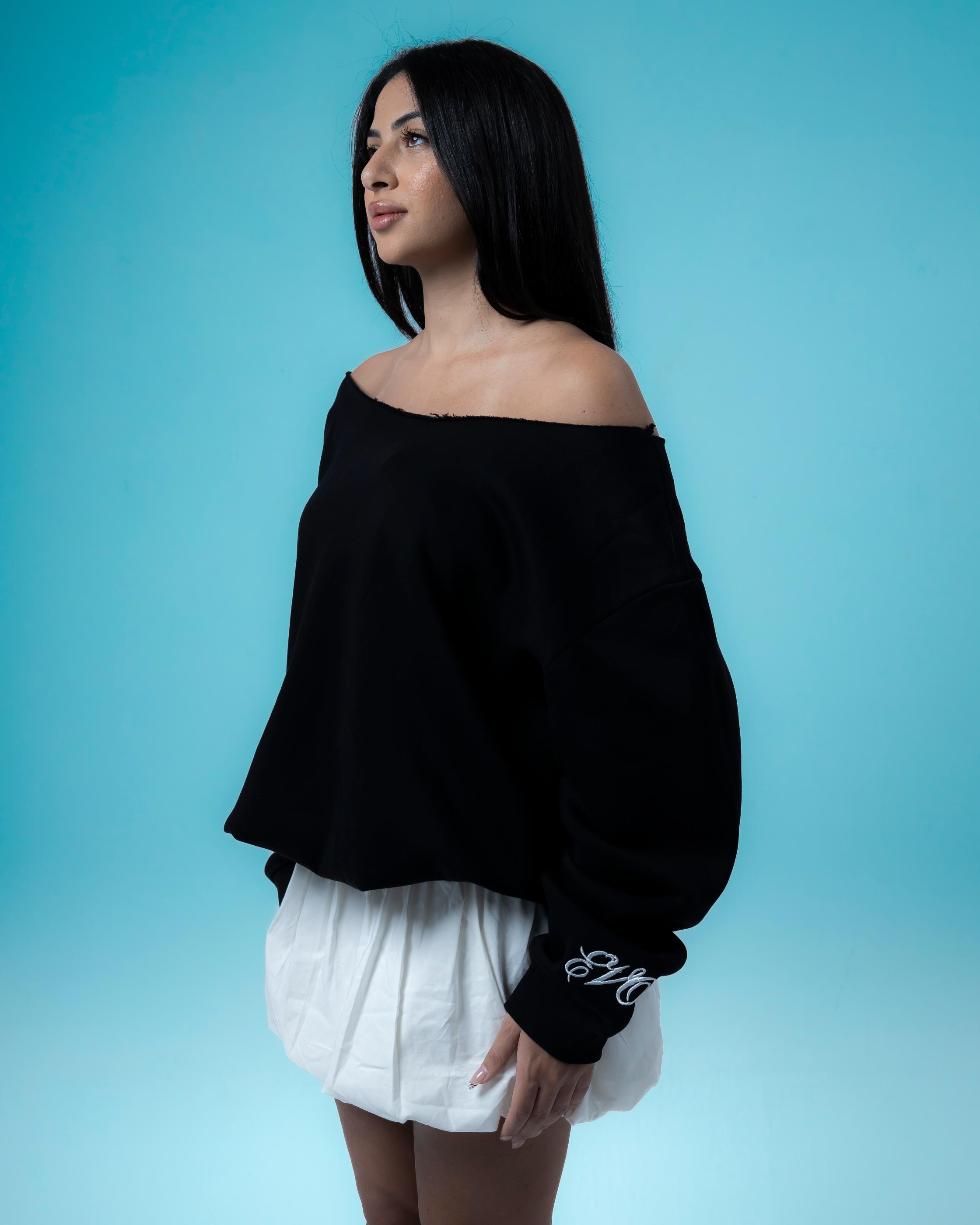 "OFF-SHOULDER" Black Sweater