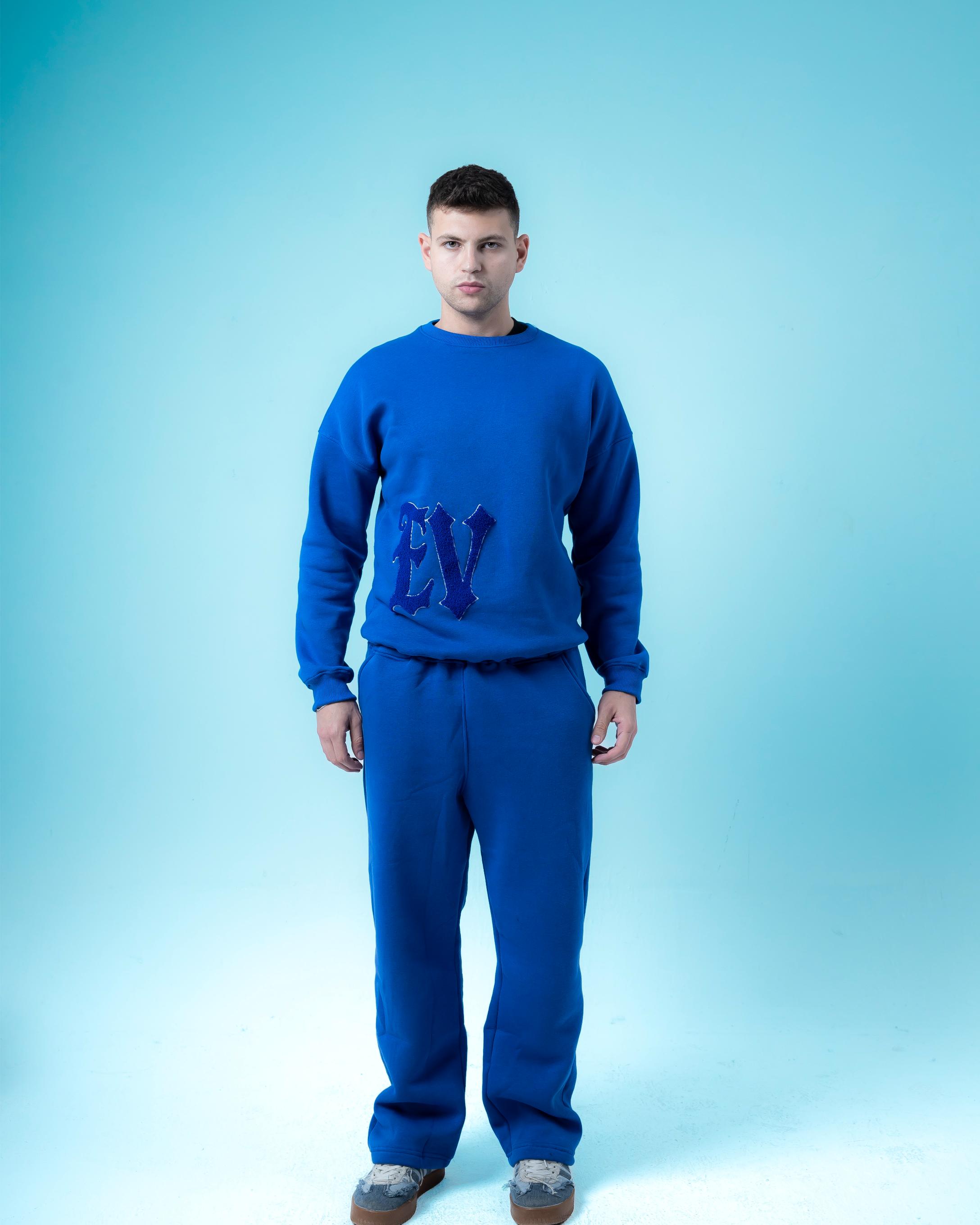 Blue Crewneck and Blue Pants