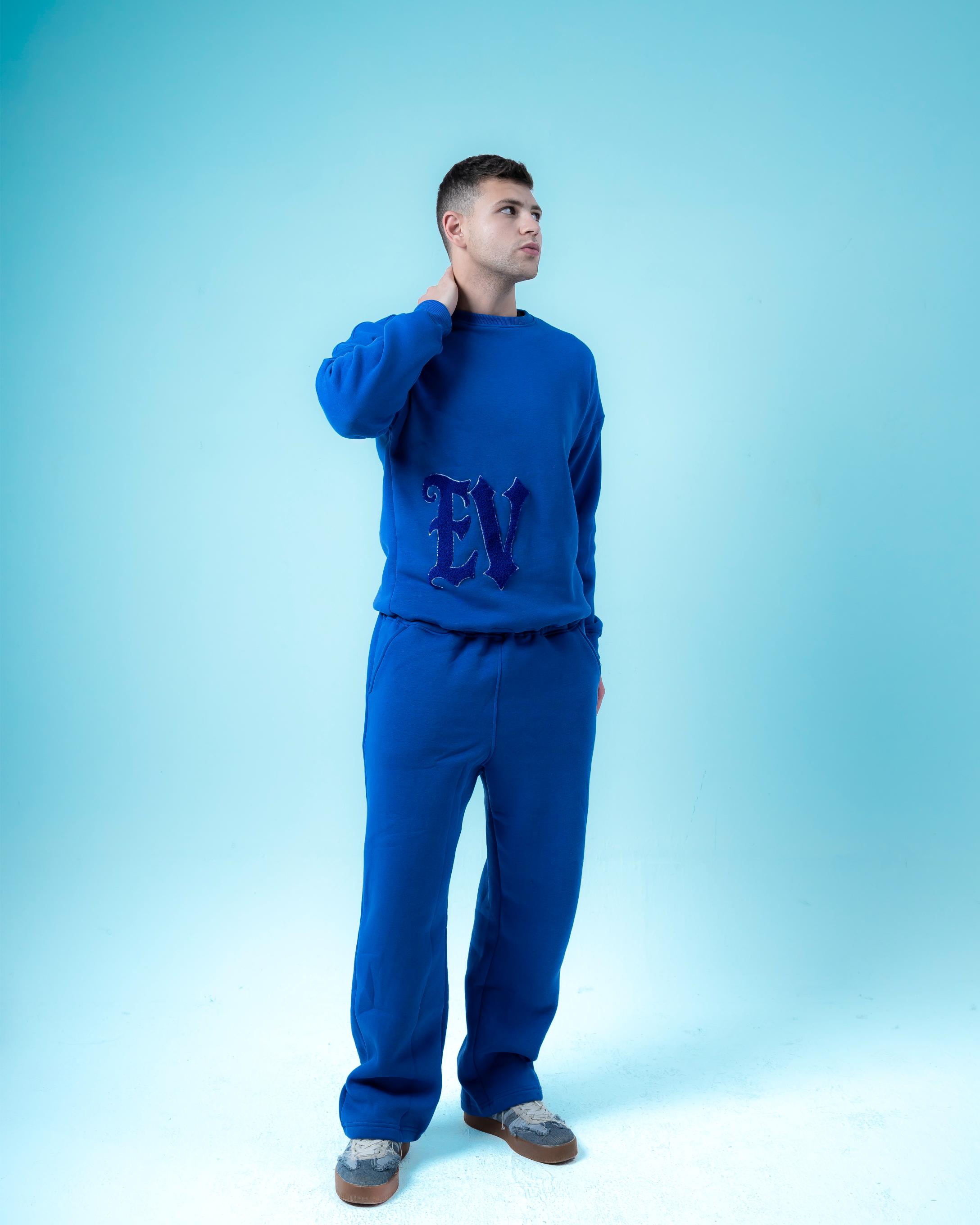 Blue Crewneck and Blue Pants